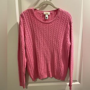 Talbots Pink Cable Sweater